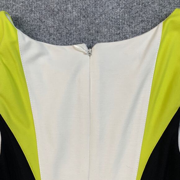 Bebe Dress Women XS Extra Small Multi Paneled Bodycon Back Zip Fitted Lined Mini - Picture 10 of 12